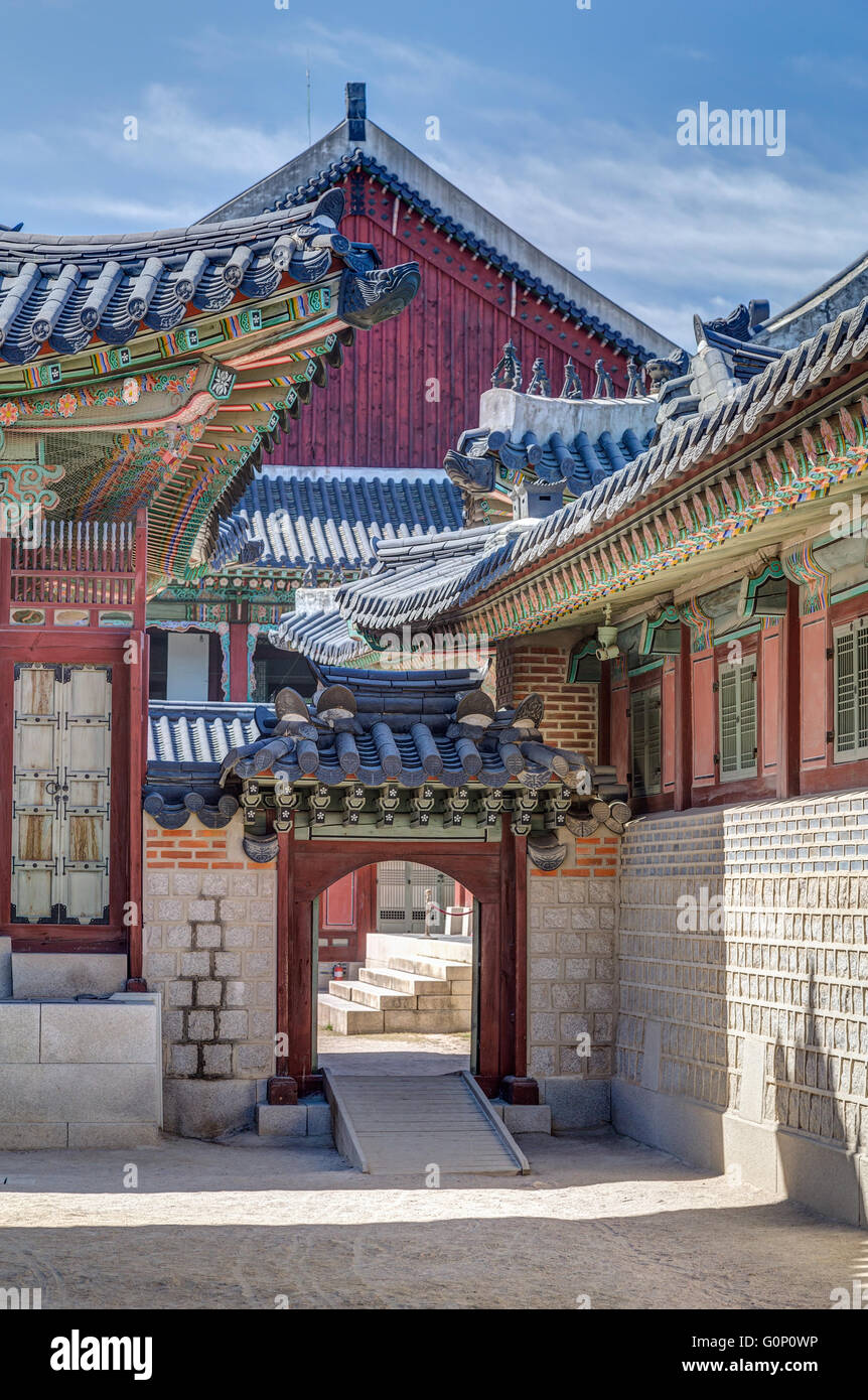 Gates in Gyeongbokgung Palace, Seoul, South Korea Stock Photo Alamy