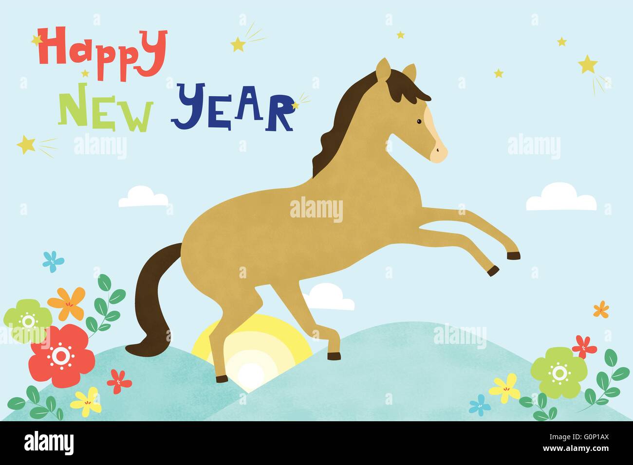 Year of Hourse Stock Vector Image & Art - Alamy