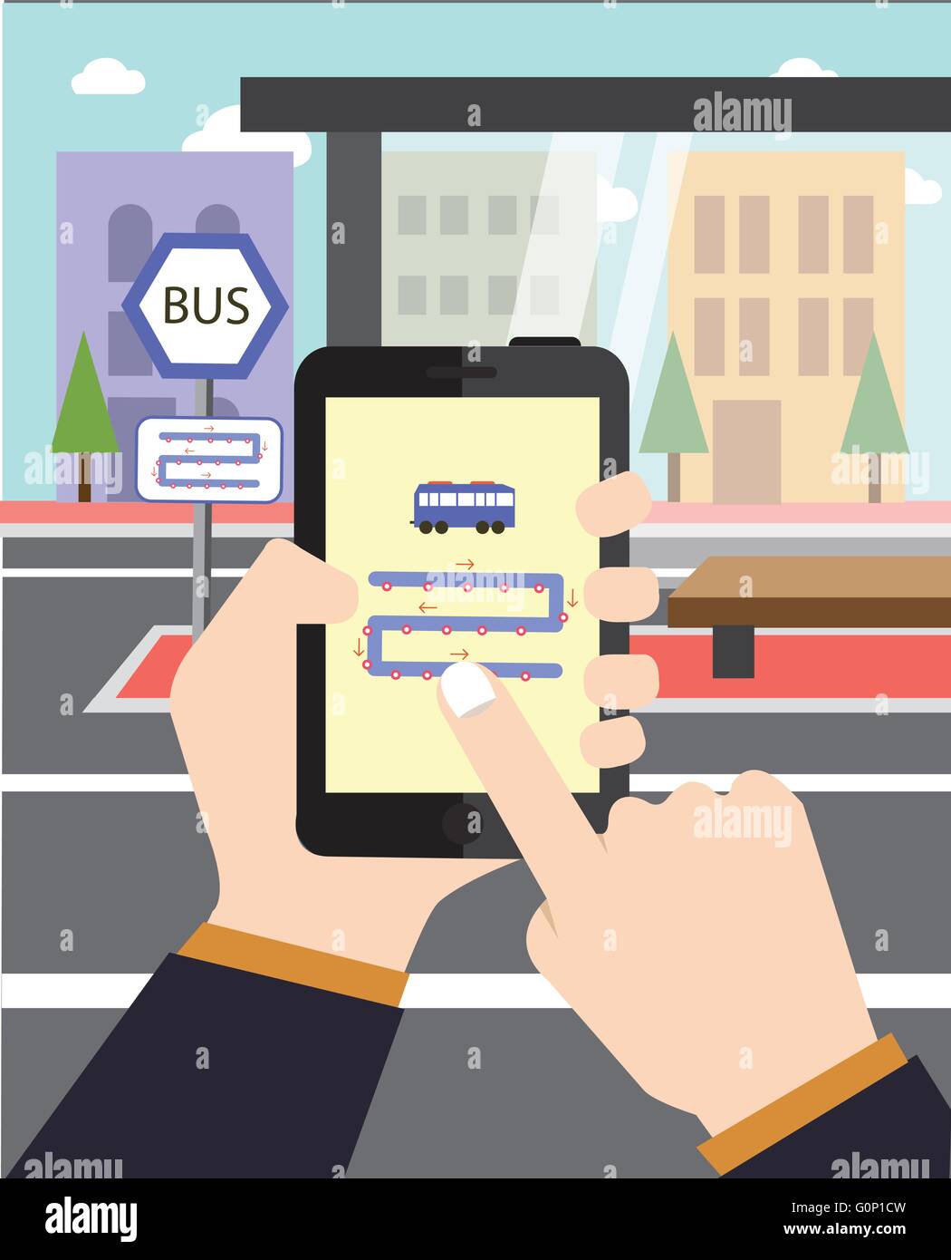 Mobile Life Stock Vector Image & Art Alamy