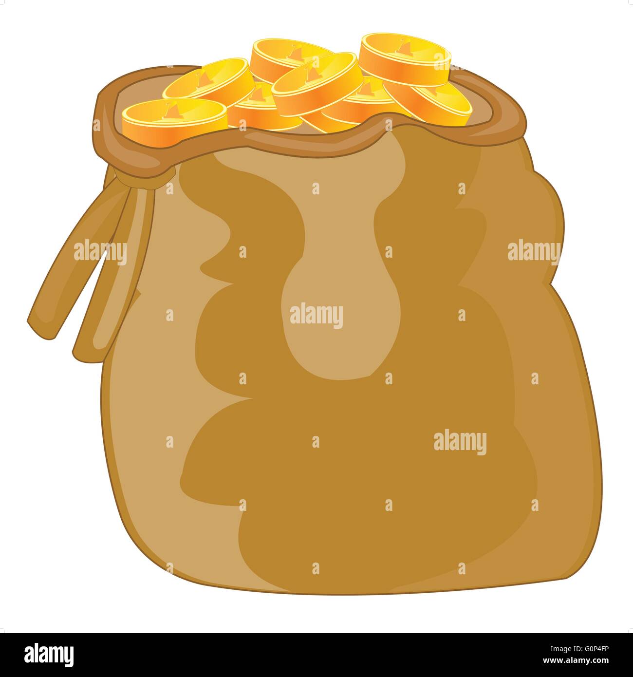 Bag with coin Stock Vector Image & Art - Alamy