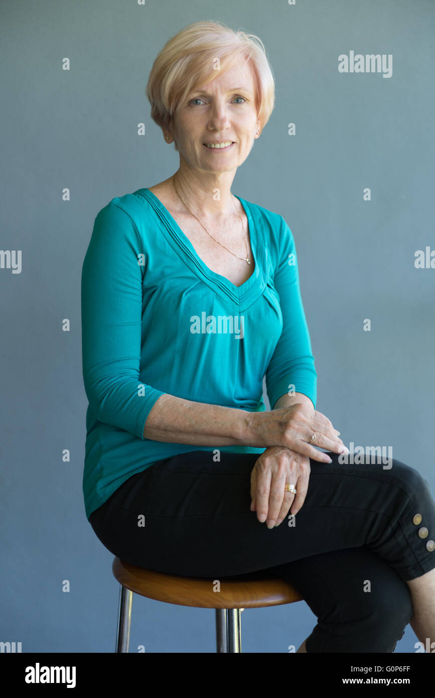 Middle aged woman smiling hi-res stock photography and images - Alamy