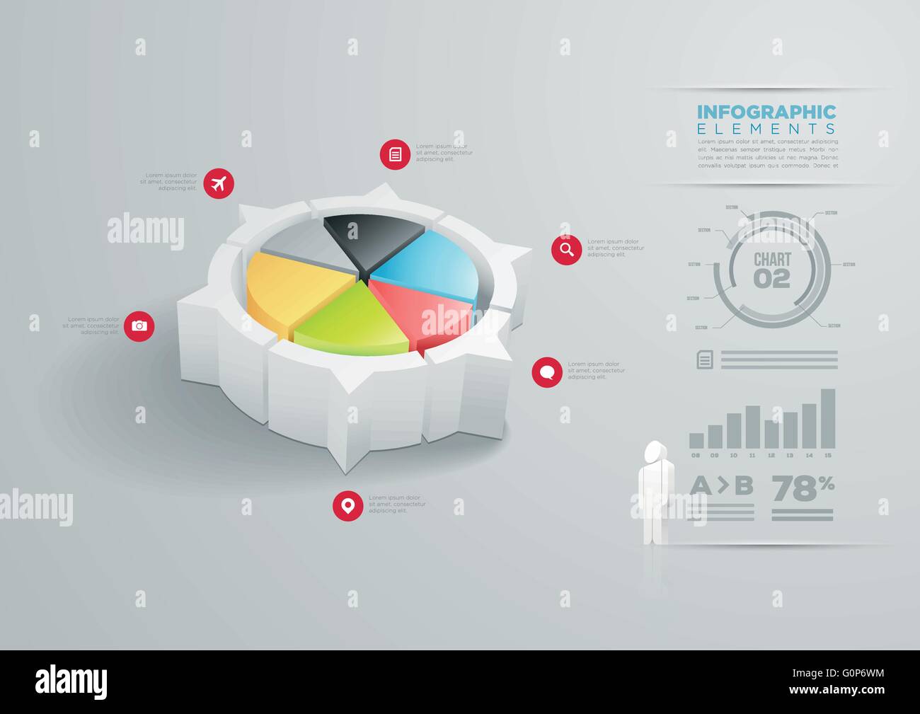 Vector pie chart infographic design template Stock Vector Image & Art ...