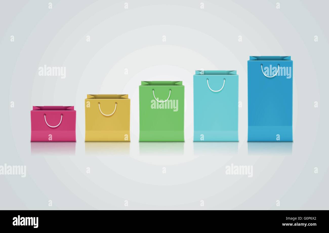 Vector collection of colorful paper bags Stock Vector Image & Art - Alamy