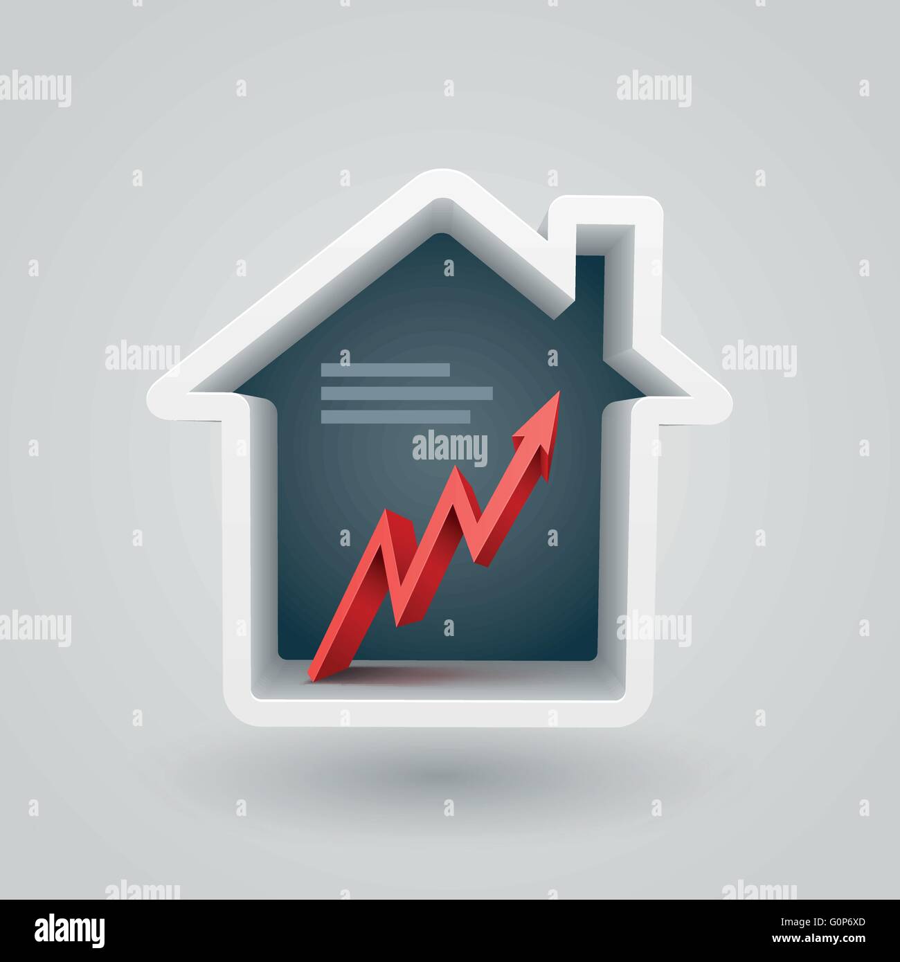 Vector illustration of real estate themed house. Chart Stock Vector ...