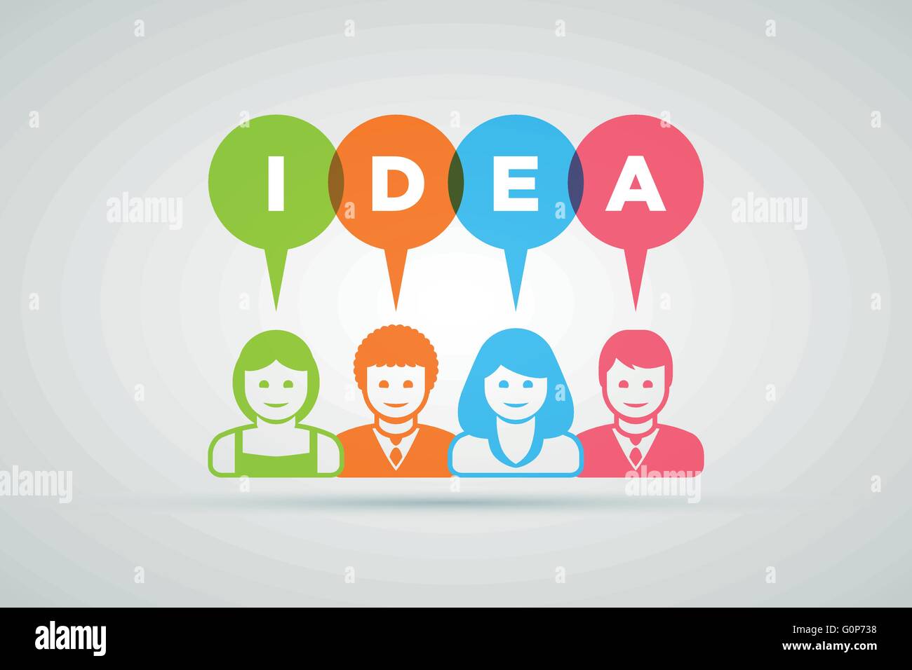 Ideas people teamwork illustration Stock Vector Images - Alamy