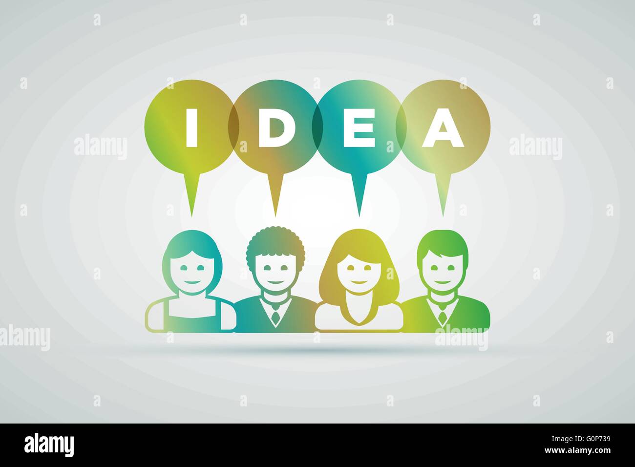Vector teamwork and ideas concept illustration Stock Vector Image & Art ...