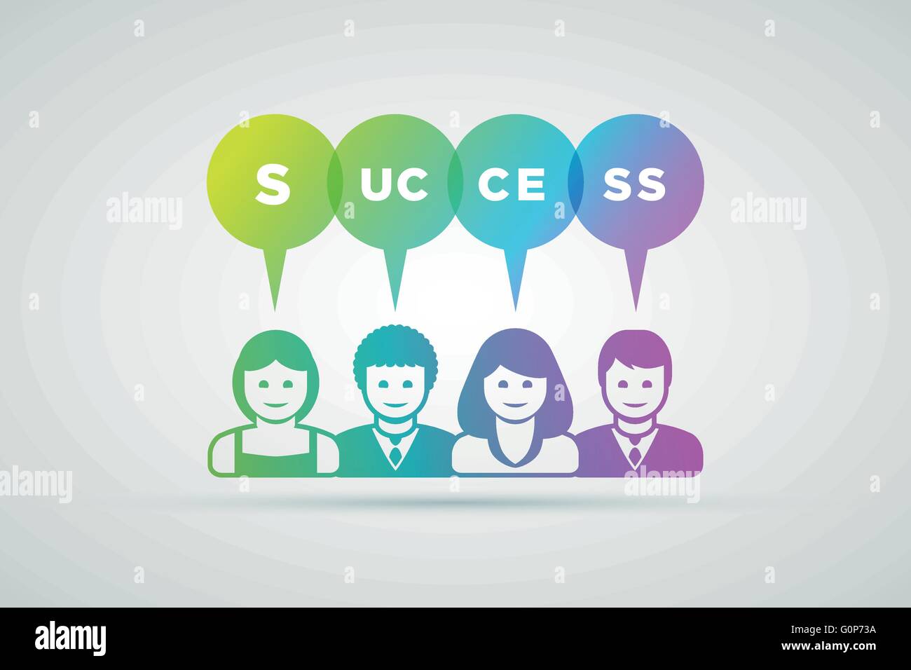 Vector teamwork and success concept illustration Stock Vector Image ...