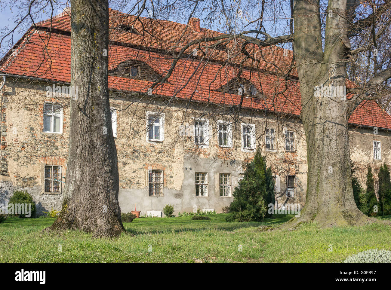 Former old manor Ksiaznica Lower Silesia Poland Stock Photo