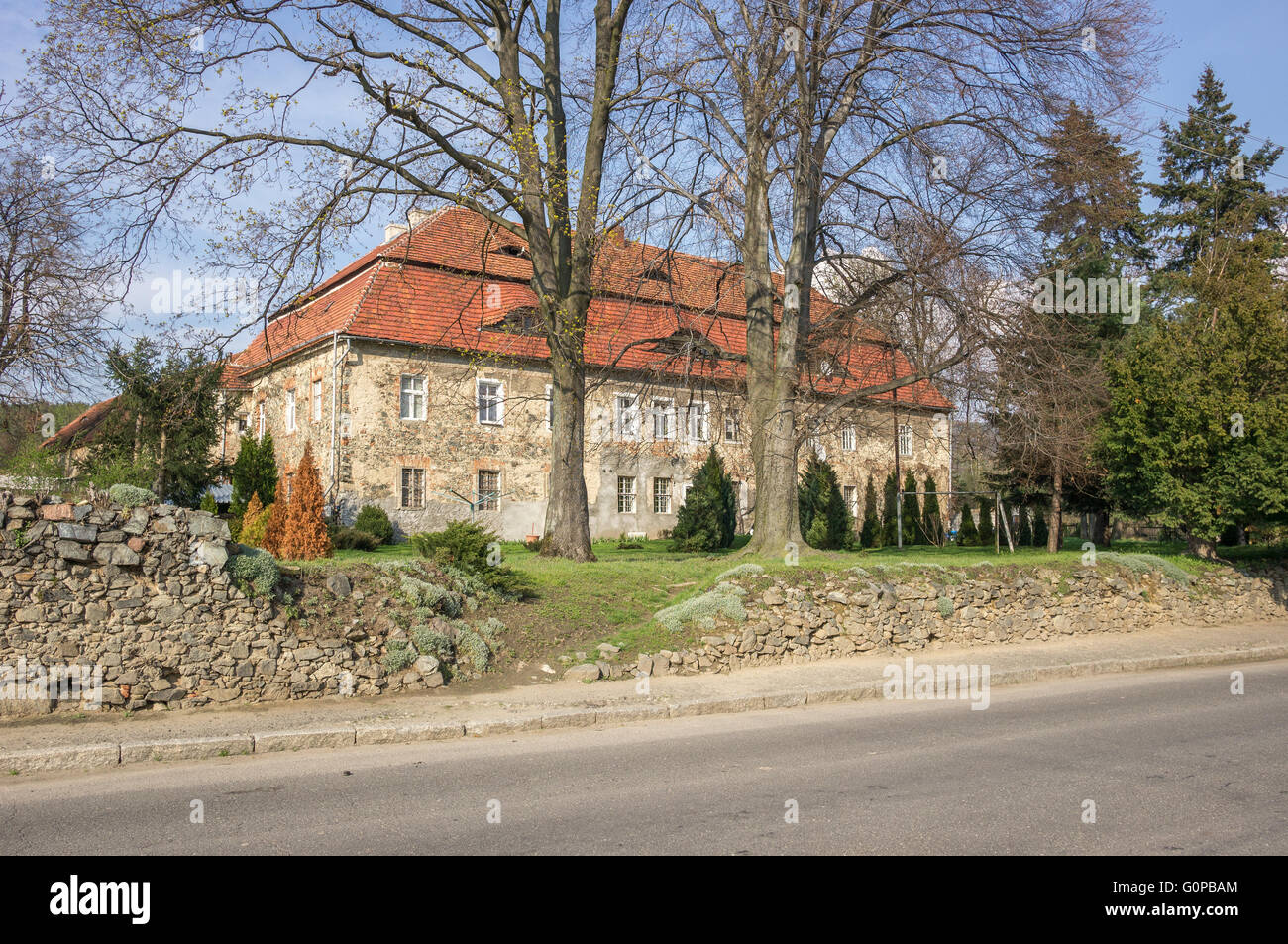 Former old manor Ksiaznica Lower Silesia Poland Stock Photo