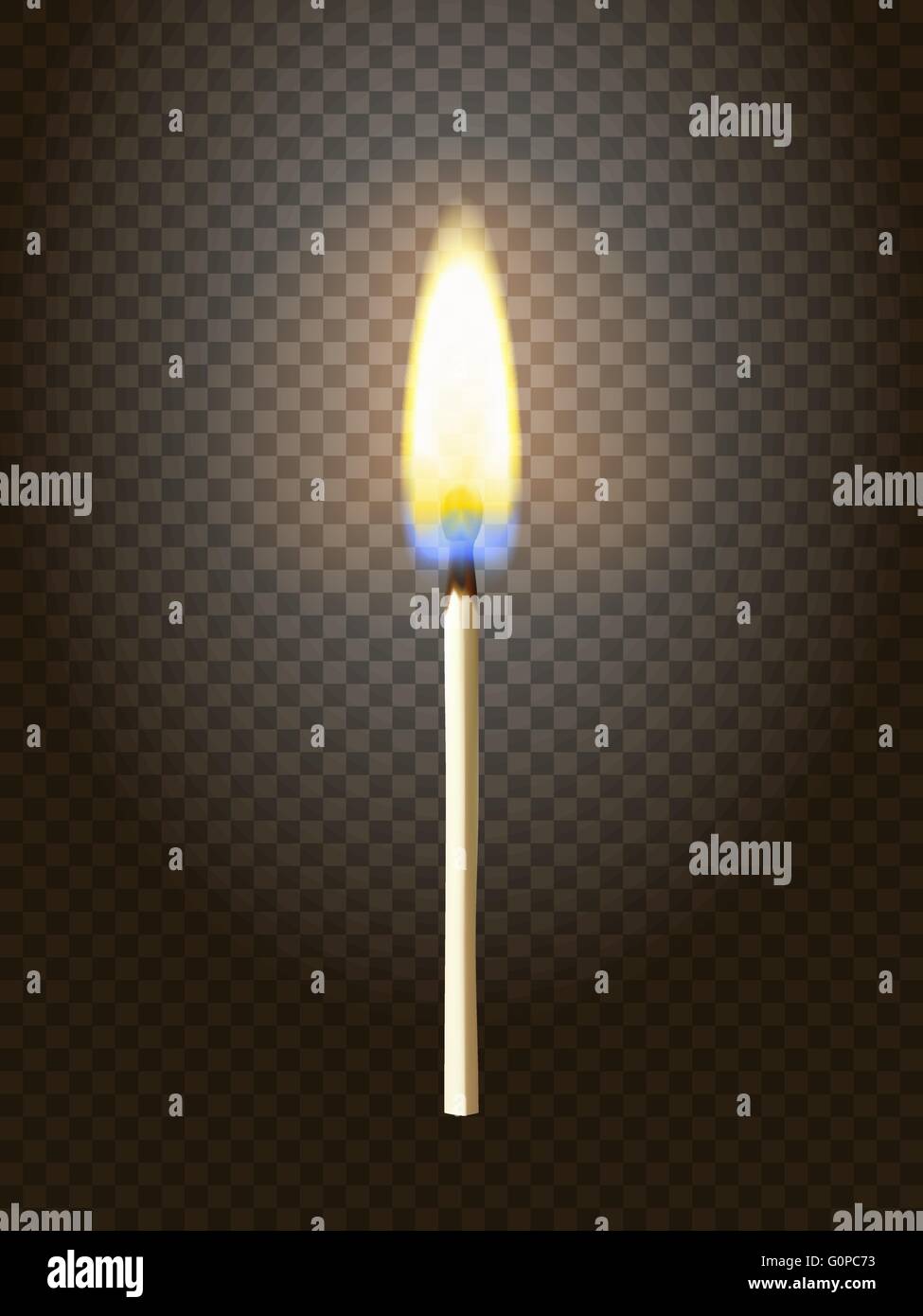 Realistic burning match Stock Vector Image & Art Alamy
