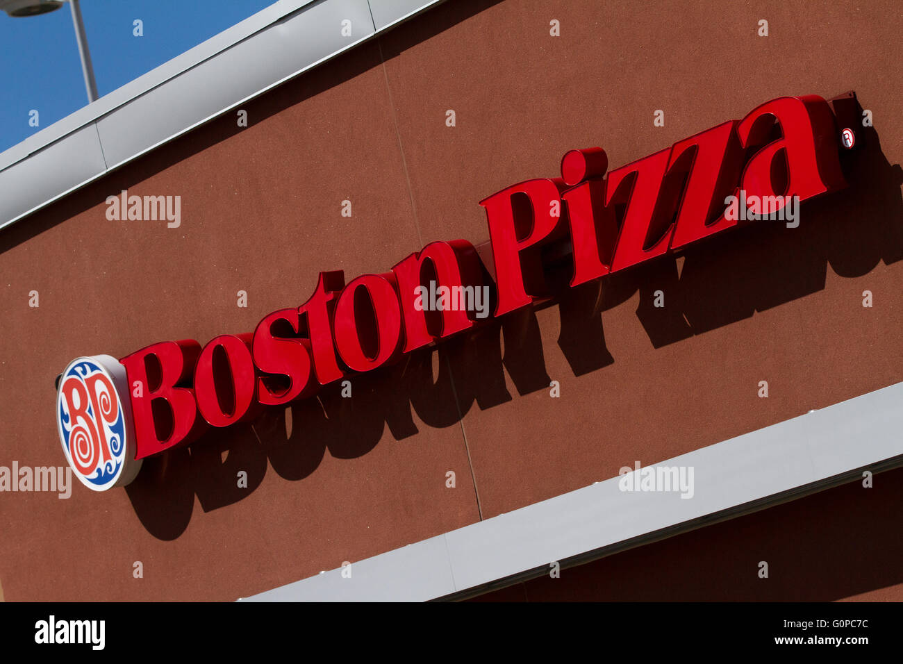 Boston Pizza restaurant in Kingston, Ont., on May 3, 2016. Stock Photo