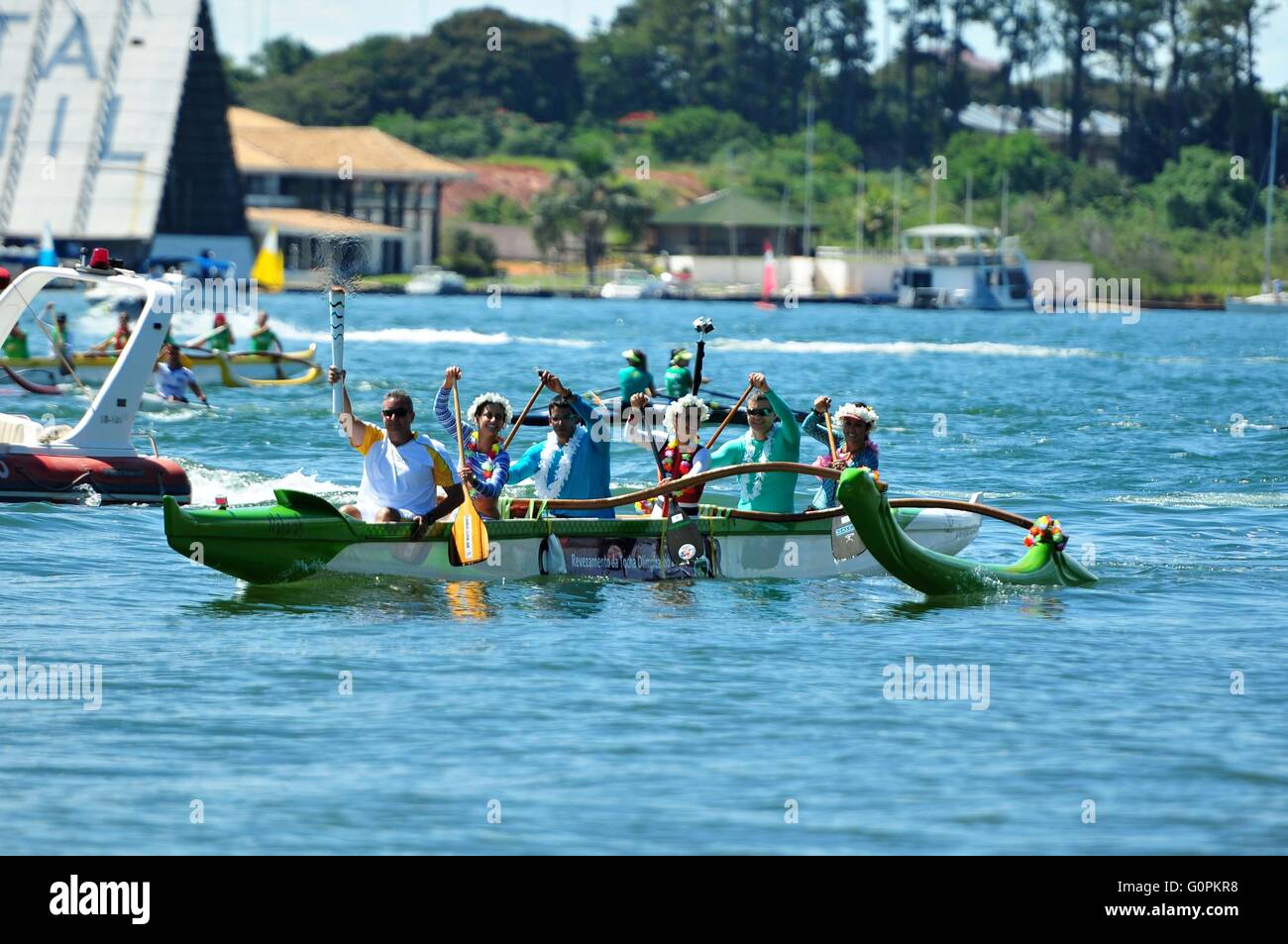 Hawaiian torch lighting ceremony hires stock photography and images