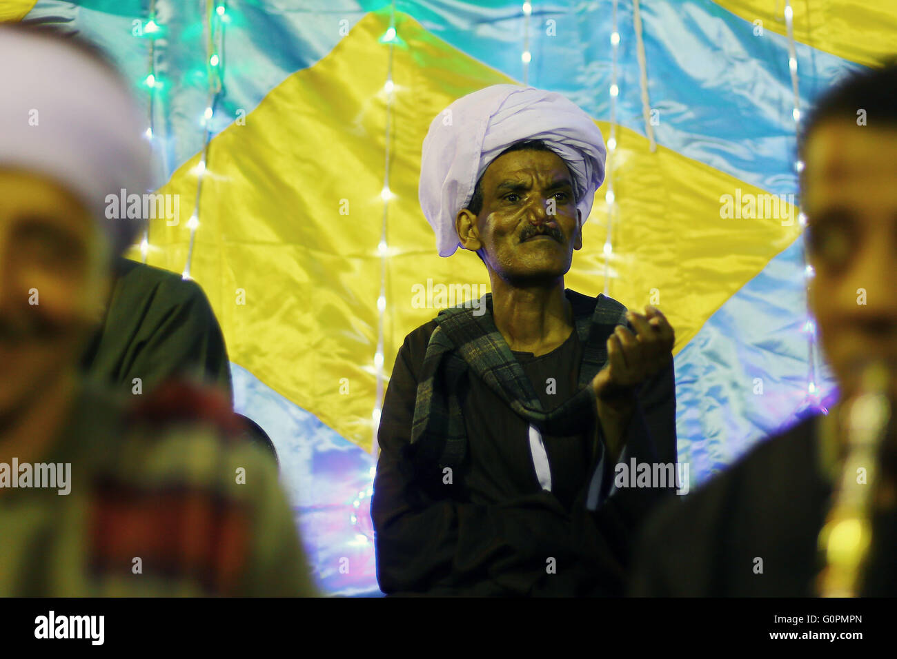 Cairo, Egypt. 3rd May, 2016. A Muslim attends a ritual ceremony to ...