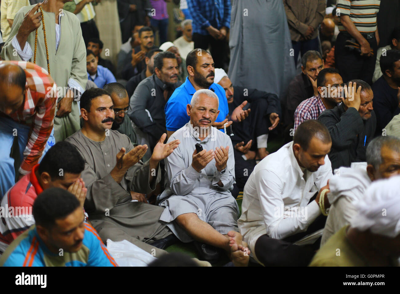 Cairo, Egypt. 3rd May, 2016. Muslims attend a ritual ceremony to ...