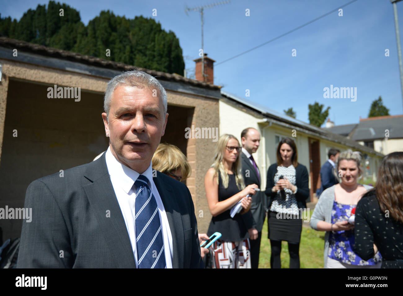 Bradninch, UK. 04th May, 2016. Police investigation at West friends' home, Bradninch, UK  DCI Keith Perkin - Devon Cornwall Police Credit:  @camerafirm/Alamy Live News Stock Photo