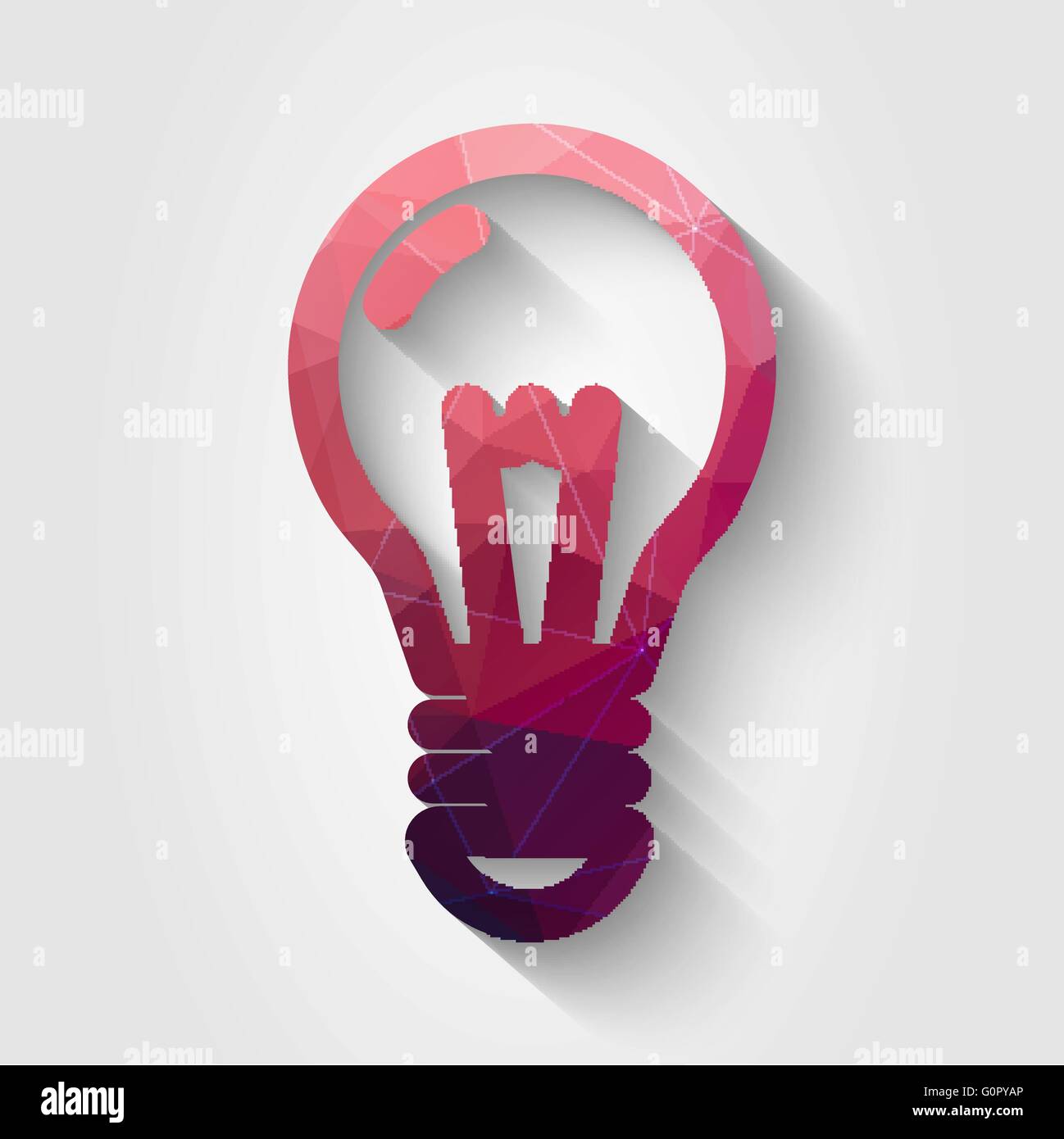 Flat polygonal bulb icon Stock Vector Image & Art - Alamy