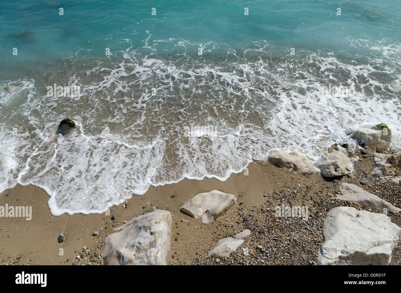 Sea waves sand hi-res stock photography and images - Alamy