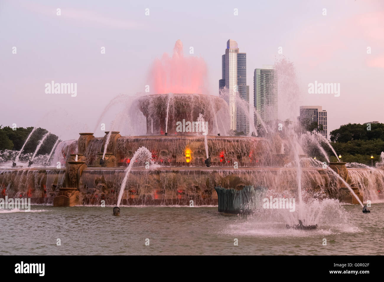 Buckingham Fountain at Grant Park in Chicago, Illinois Stock Photo