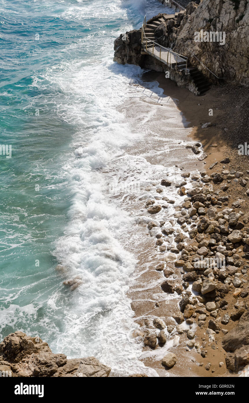 Sea waves sand hi-res stock photography and images - Alamy