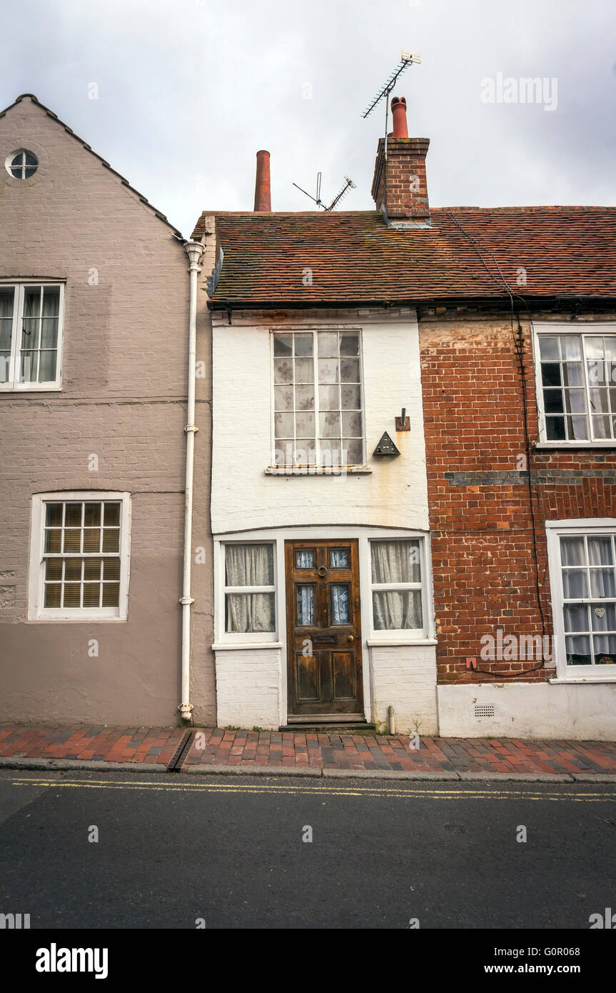A very narrow house in the village of Ditchling, East Sussex, UK Stock Photo