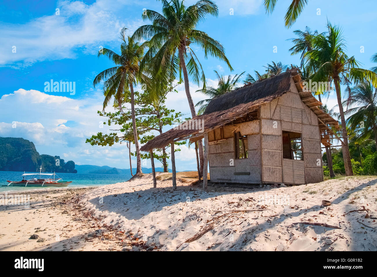 Tropical island landscape, Palawan, Philippines, Southeast Asia Stock Photo