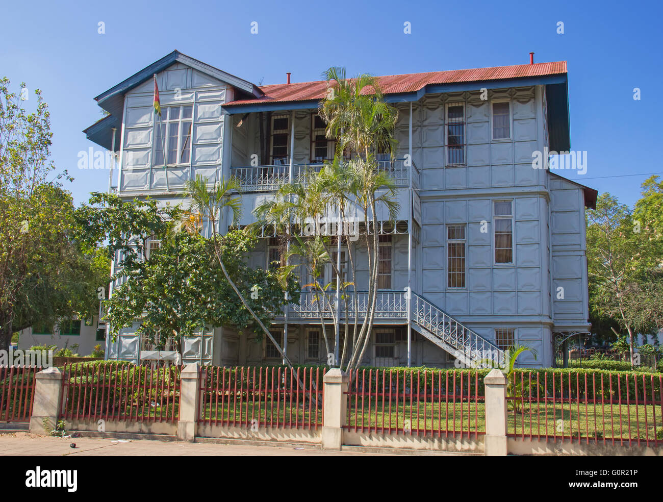 Famous Iron House build in the 19th century in Maputo, Mozambique Stock Photo