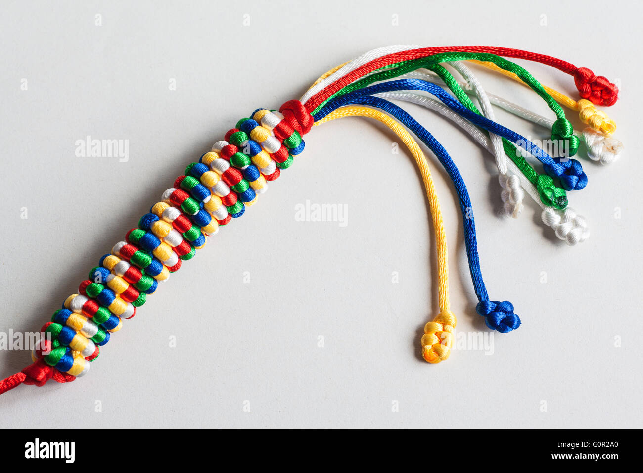 Colorful knots from Tibet Stock Photo