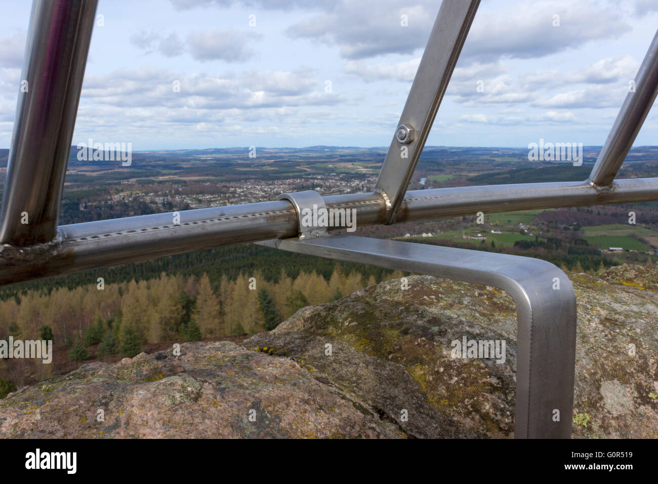 View from the top of the tower on Scotly Hill, near Banchory, in Aberdeenshire, Scotland Stock Photo