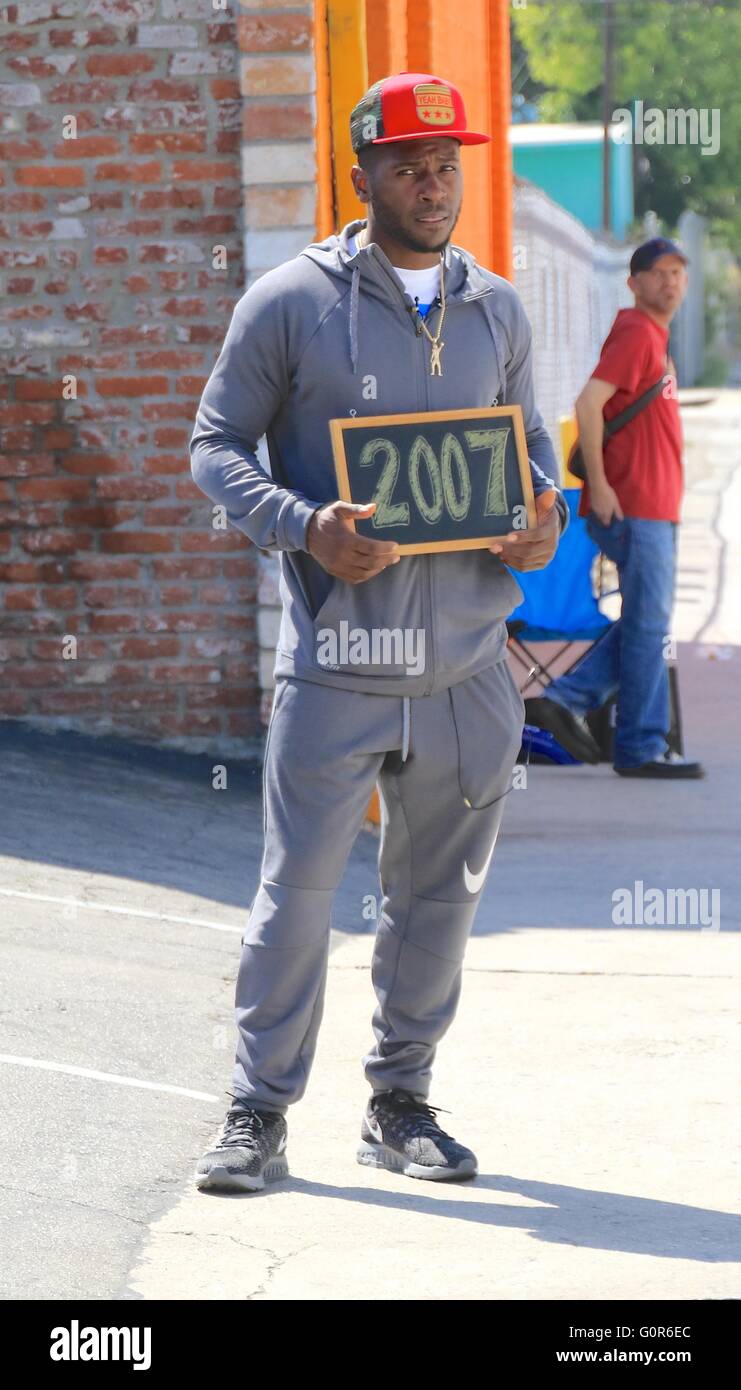 Celebrities at the 'Dancing with the Stars' rehearsal studios  Featuring: Antonio Brown Where: Hollywood, California, United States When: 02 Apr 2016 Stock Photo