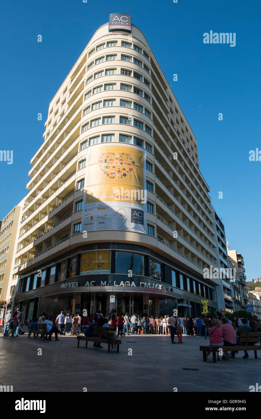 Four star hotel AC Málaga palacio - Marriott. Málaga, Andalusia, Spain Stock Photo
