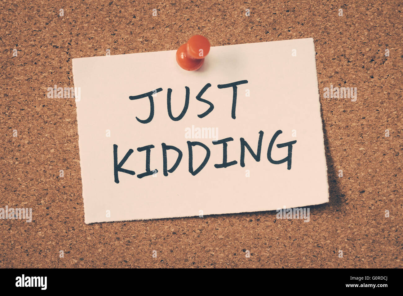 Just Kidding Stock Photo Alamy Just Kidding Stock Photo Alamy