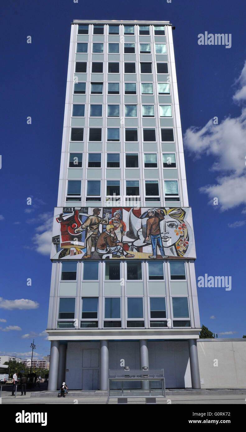 Haus Des Lehrers Mosaic Alexanderplatz Mitte Berlin Germany