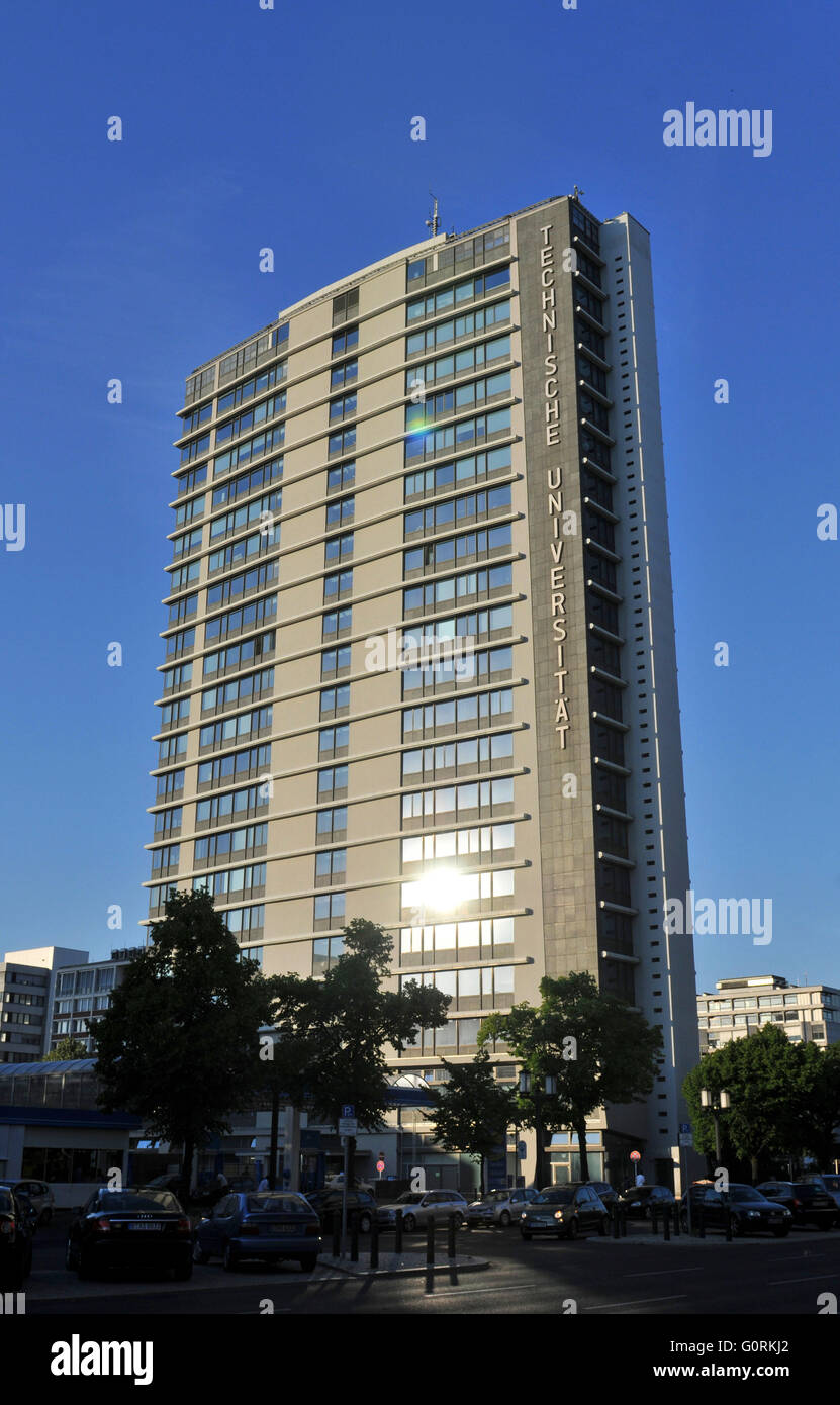 Telefunken-Hochhaus, Berlin Institute of Technology, Ernst-Reuter-Platz, Charlottenburg, Berlin, Germany / Telefunkenhaus, TUB, TU Berlin, Technische Universitat, Universit?t Stock Photo