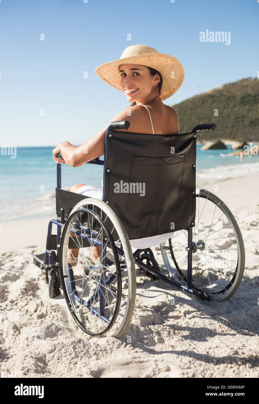Disabled woman smiling hi-res stock photography and images - Alamy