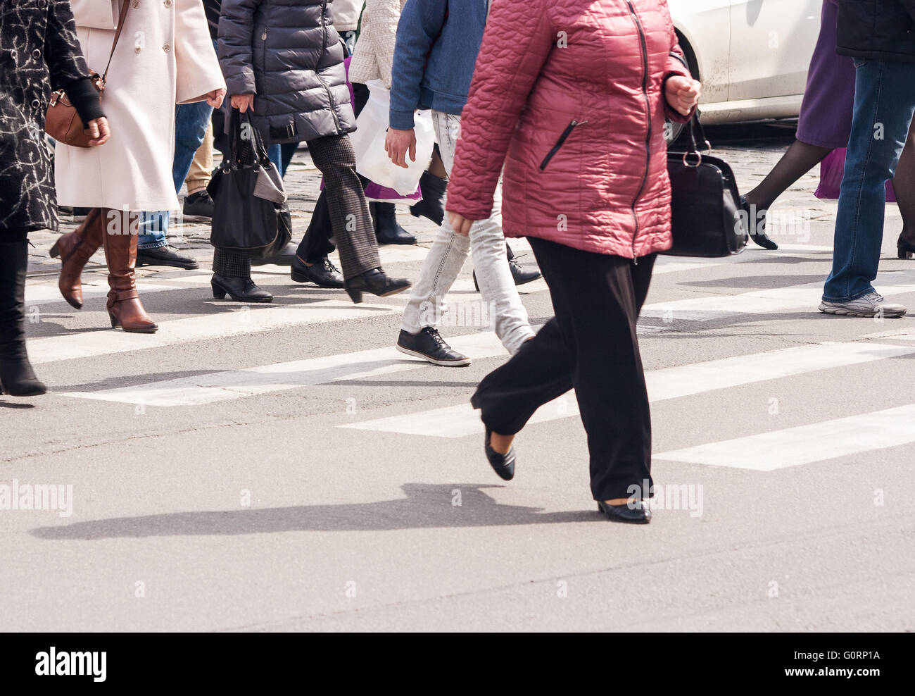 Spring Crosswalk Spring legs hi-res stock photography and images - Alamy