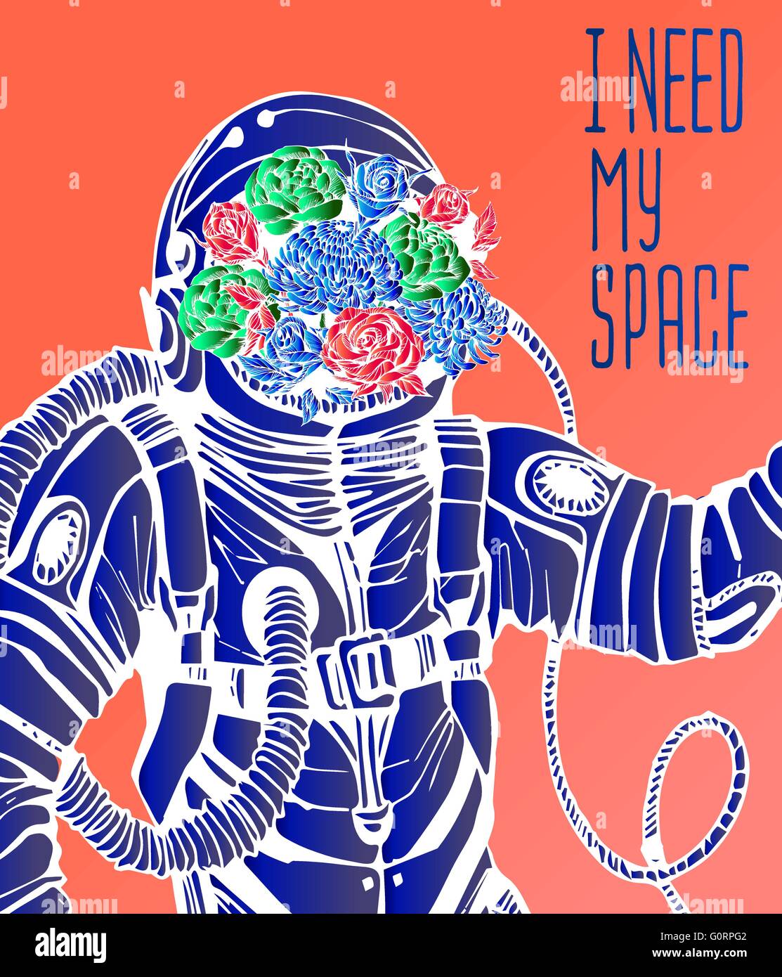 Space concept with astronaut Stock Vector Image & Art - Alamy