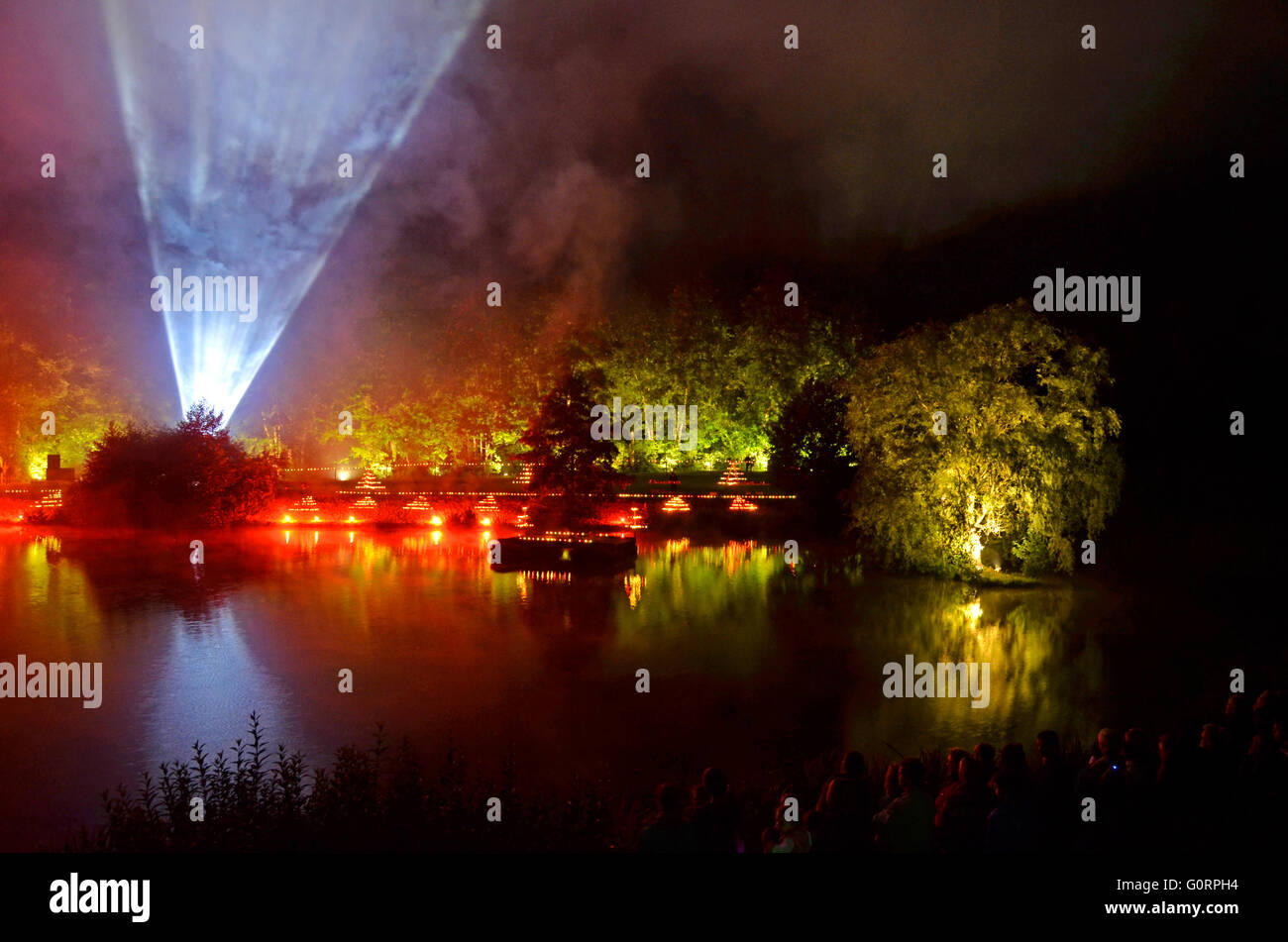 Firework in Oberaula, Germany Stock Photo