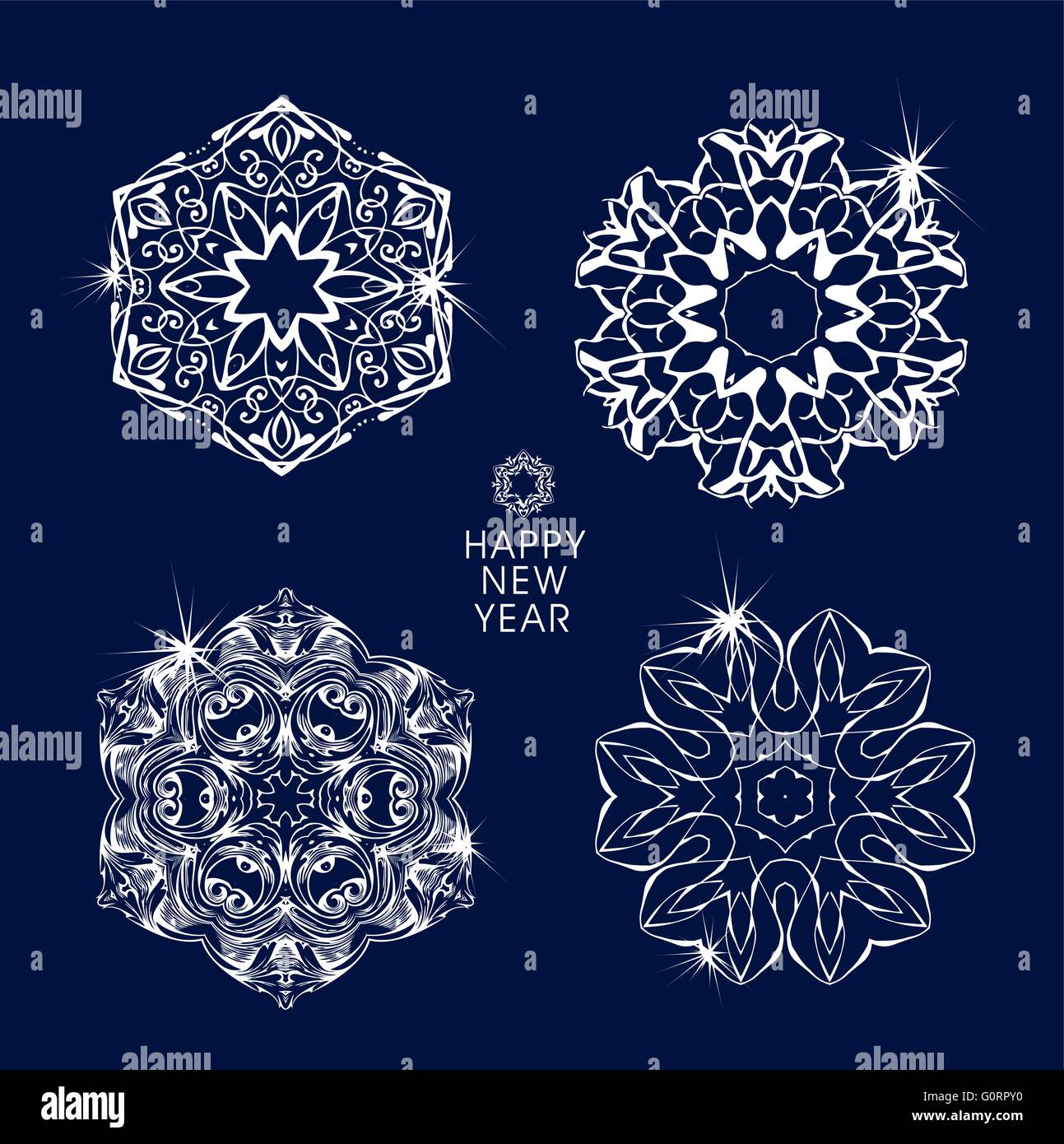 Collection of vector snowflakes Stock Vector Image & Art - Alamy