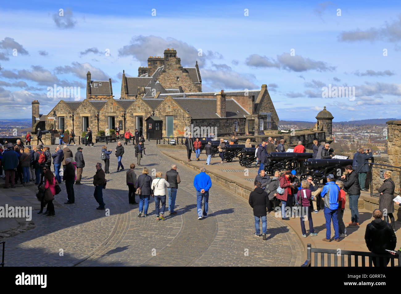 Visitors in Edinburgh Castle, Edinburgh, Scotland, UK. Stock Photo