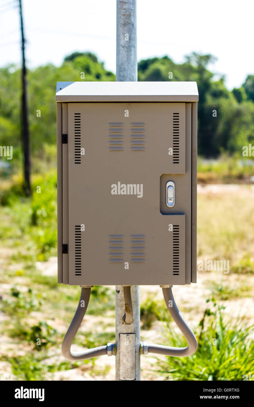 Gray electrical utility box hi-res stock photography and images - Alamy
