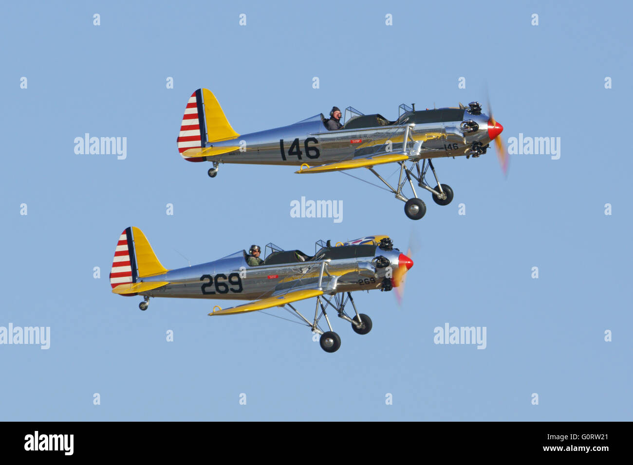 Airplanes from the Golden Age of Aviation flying at the 2016 Planes of ...