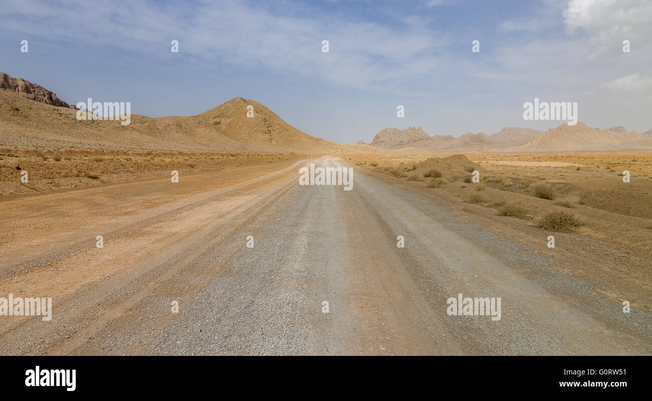 Iran central plateau and semi desert landscape Stock Photo