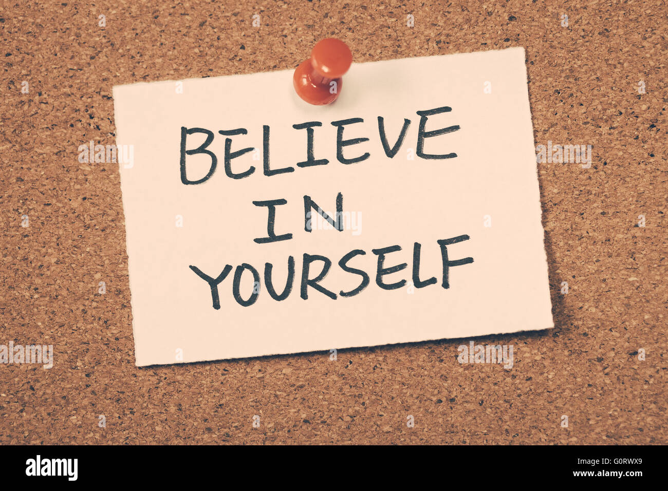 believe in yourself Stock Photo