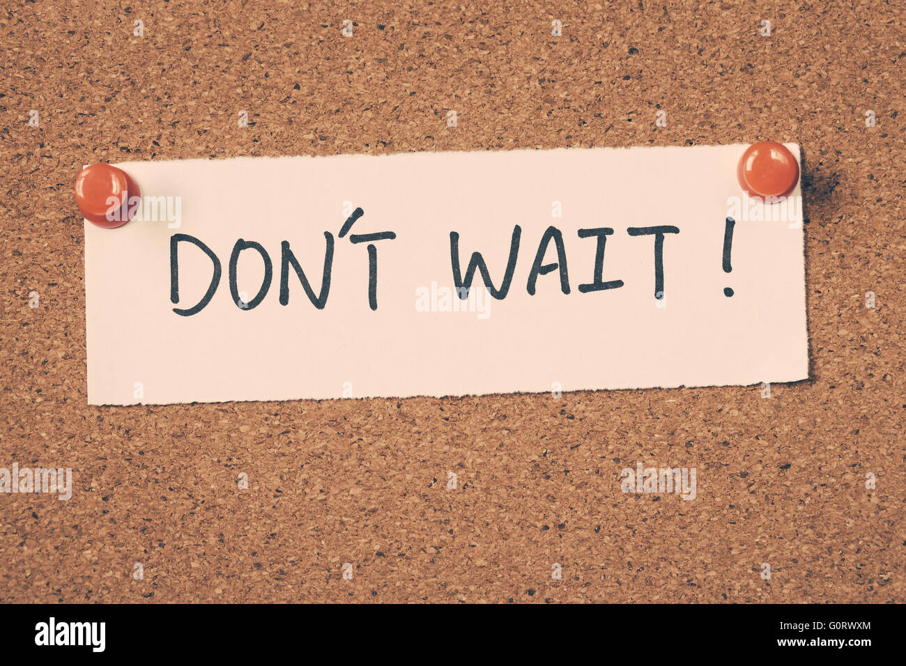 Dont wait hi-res stock photography and images - Alamy
