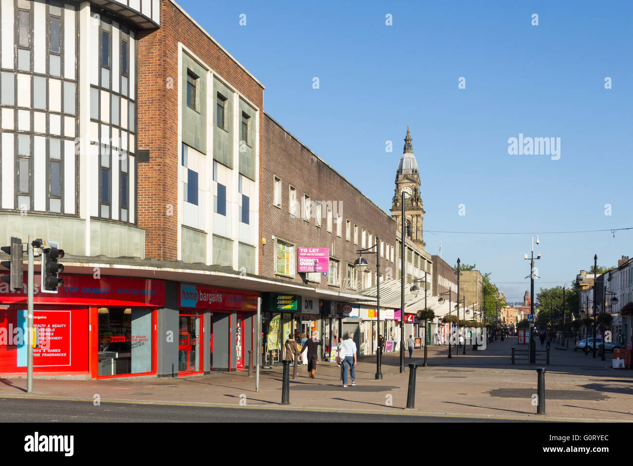Newport Street, Bolton a few months before town centre regeneration work begins Stock Photo Alamy