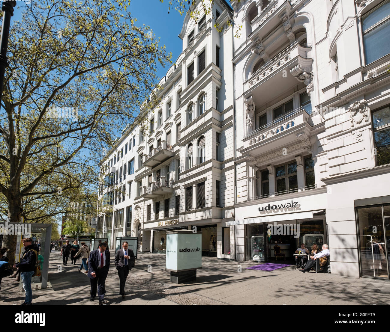 Traditional architecture of shops on famous Kurfurstendamm, Kudamm