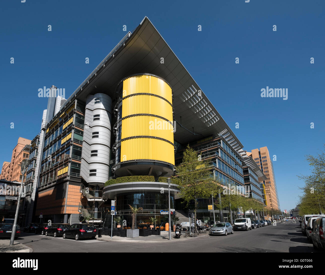 Modern architecture of apartments and offices at Daimler Chrysler Quartier at  Potsdamer Platz in Berlin Germany Stock Photo