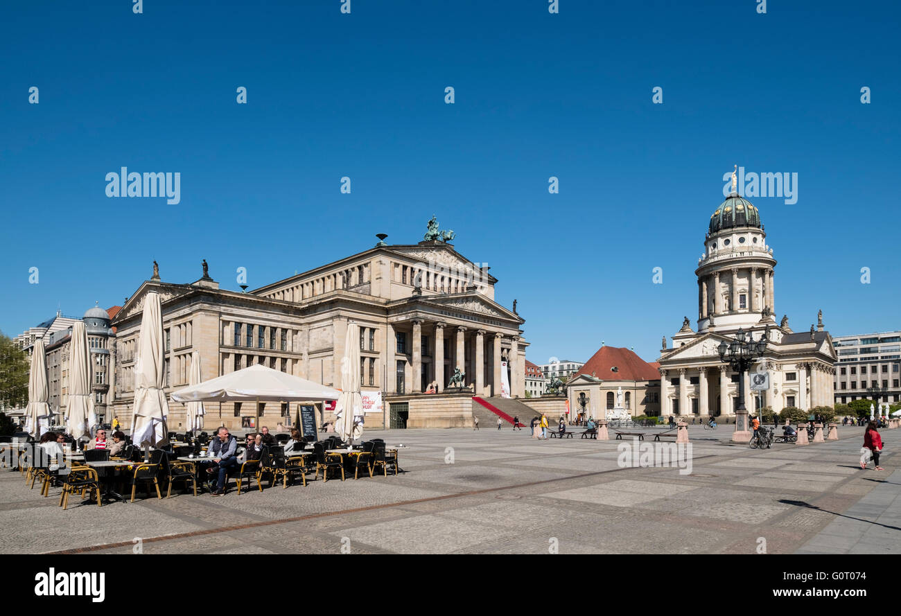 View of Gendarmenmarkt square in Mitte Berlin Germany Stock Photo