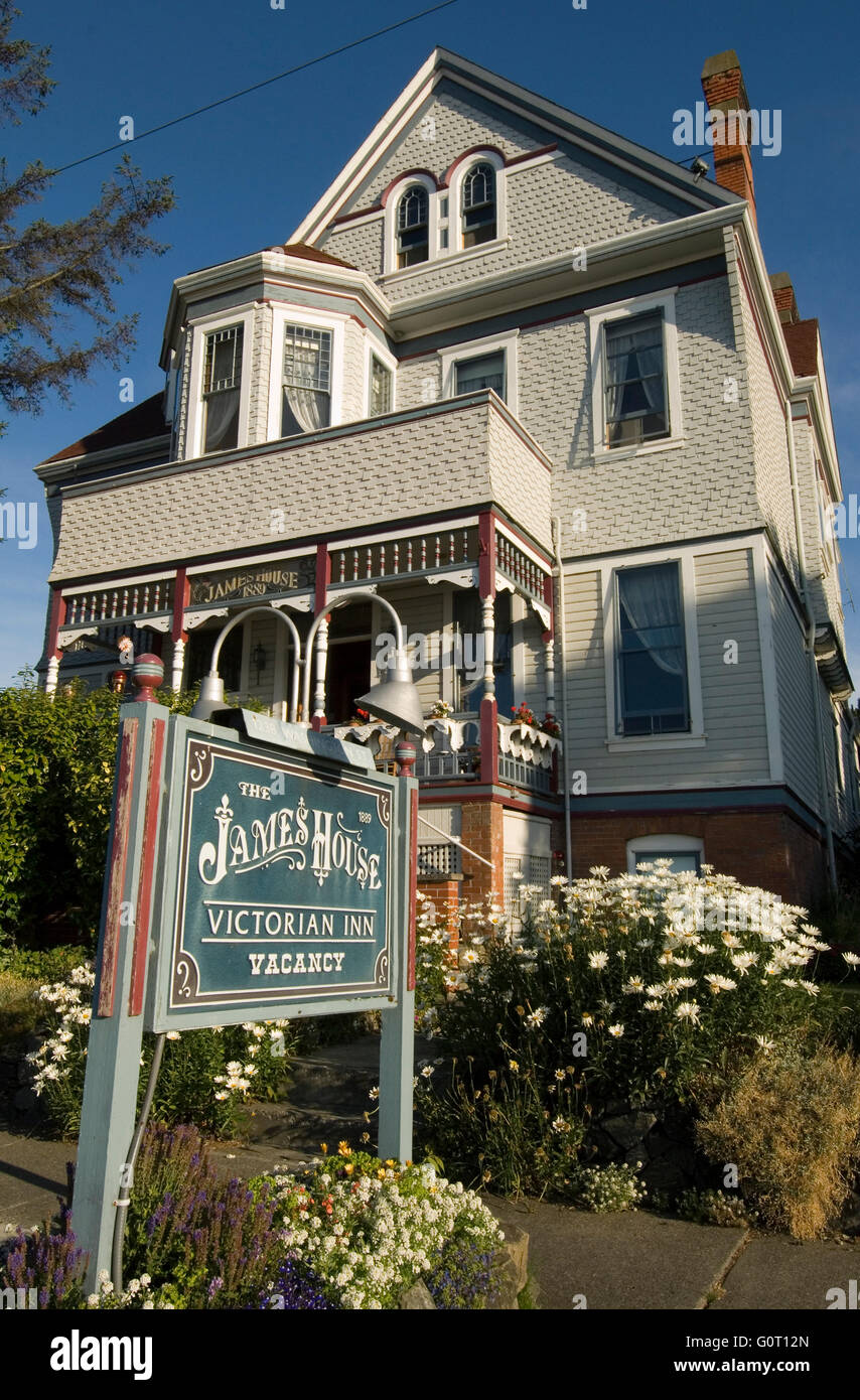 James House, Victorian bed and breakfast, Port Townsend, Washington Stock Photo