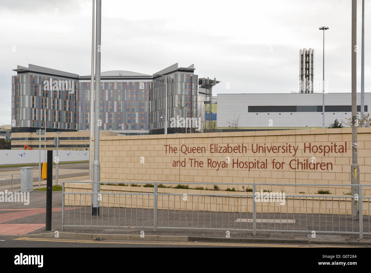 Queen Elizabeth University Hospital and The Royal Hospital for Children - the new super hospital in Glasgow Stock Photo
